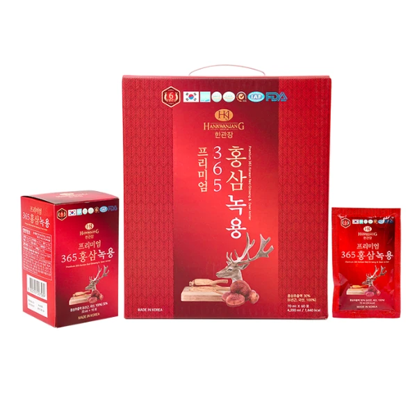 Nước uống hồng sâm nhung hươu 365 - 60 gói x 70ml